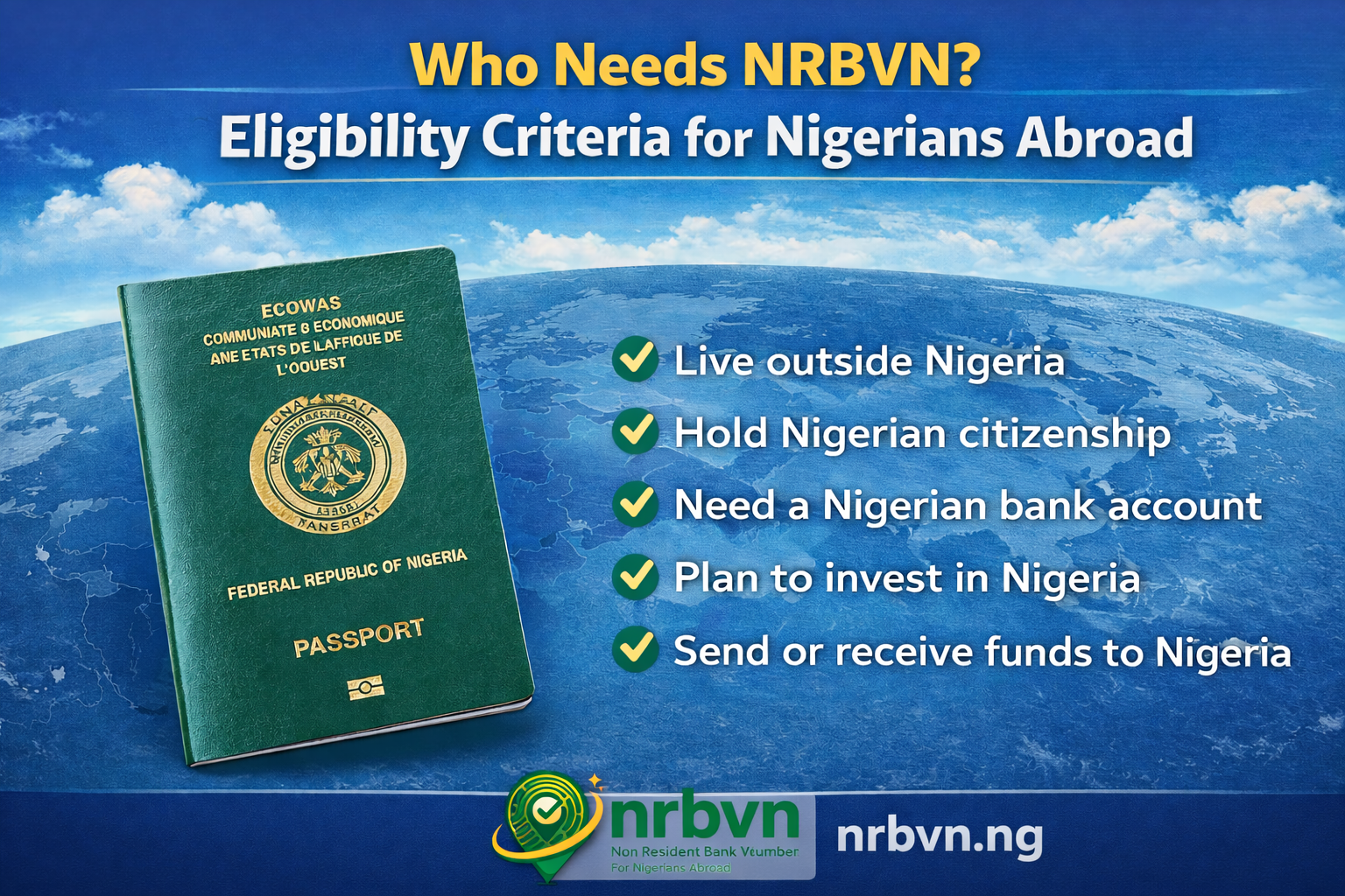 Nigerians abroad applying for Nrbvn Non Resident Bank Verification Number